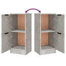 vidaXL 3 db betonszürke szerelt fa tálalószekrény