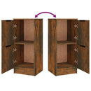 vidaXL 3 db füstös tölgy szerelt fa tálalószekrény