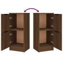 vidaXL 3 db barna tölgy színű szerelt fa tálalószekrény