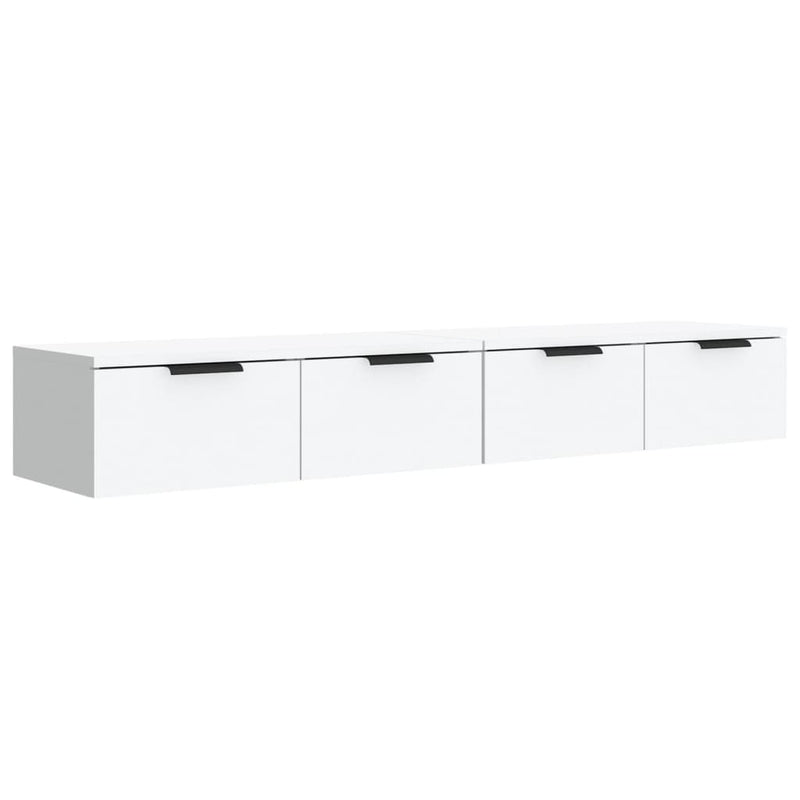 vidaXL 2 db fehér szerelt fa fali szekrény 68 x 30 x 20 cm
