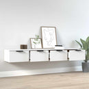 vidaXL 2 db fehér szerelt fa fali szekrény 68 x 30 x 20 cm