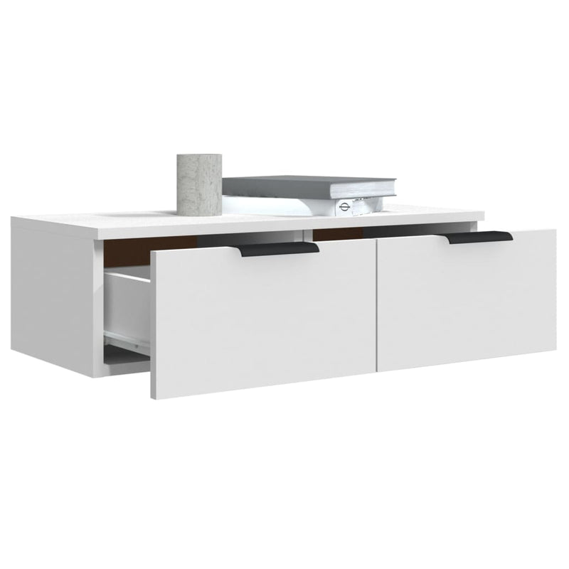 vidaXL 2 db fehér szerelt fa fali szekrény 68 x 30 x 20 cm