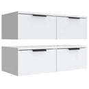 vidaXL 2 db fehér szerelt fa fali szekrény 68 x 30 x 20 cm