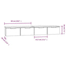 vidaXL 2 db fekete szerelt fa faliszekrény 68 x 30 x 20 cm
