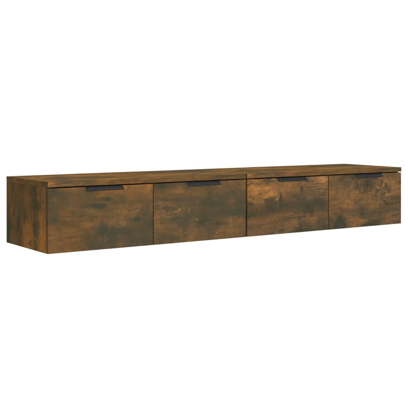 vidaXL 2 db füstös tölgyszínű szerelt fa fali szekrény 68 x 30 x 20 cm