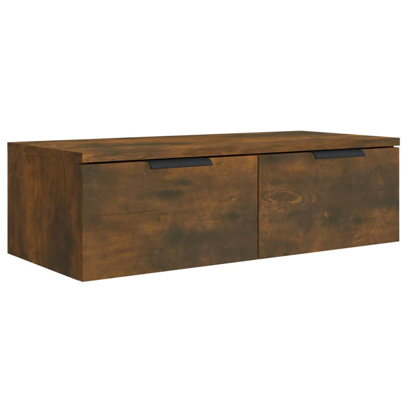 vidaXL 2 db füstös tölgyszínű szerelt fa fali szekrény 68 x 30 x 20 cm