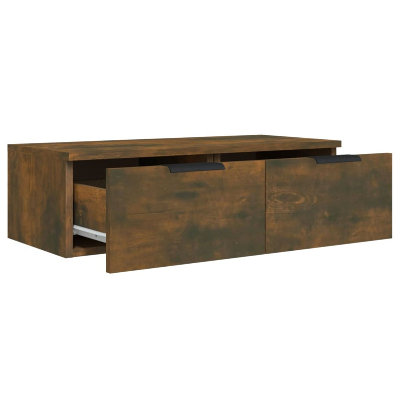 vidaXL 2 db füstös tölgyszínű szerelt fa fali szekrény 68 x 30 x 20 cm