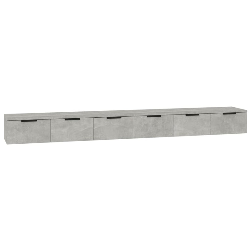 vidaXL 2 db betonszürke szerelt fa faliszekrény 102 x 30 x 20 cm