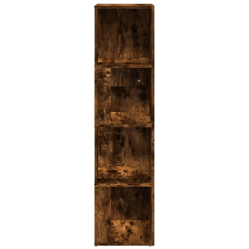 vidaXL füstös tölgy színű szerelt fa sarokszekrény 33 x 33 x 132 cm