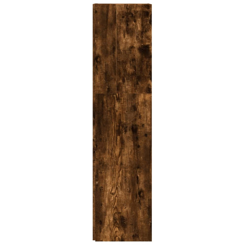 vidaXL füstös tölgy színű szerelt fa sarokszekrény 33 x 33 x 132 cm