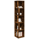 vidaXL füstös tölgy színű szerelt fa sarokszekrény 33x33x164,5 cm