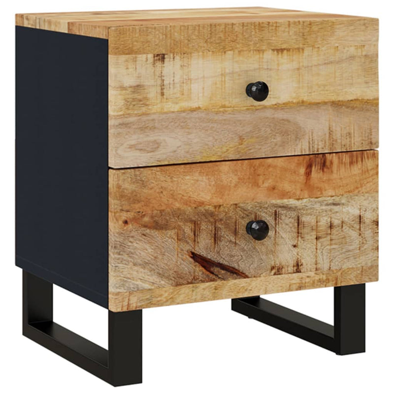 vidaXL 2 db tömör mangófa éjjeliszekrény 40 x 33 x 46 cm