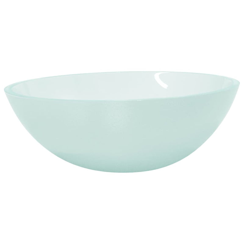 vidaXL fehér üveg matt 50 x 37 x 14 cm