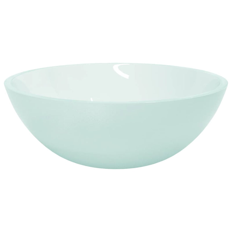 vidaXL fehér üveg matt 50 x 37 x 14 cm