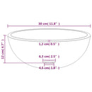 vidaXL fekete edzett üveg mosdókagyló 30 x 12 cm