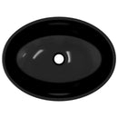 vidaXL fehér üveg fekete 50 x 37 x 14 cm