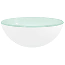 vidaXL fehér edzett üveg mosdókagyló 30 x 12 cm