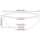 vidaXL fehér edzett üveg mosdókagyló 30 x 12 cm