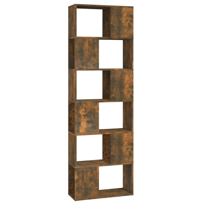 vidaXL füstös tölgy színű térelválasztó könyvszekrény 60x24x186 cm