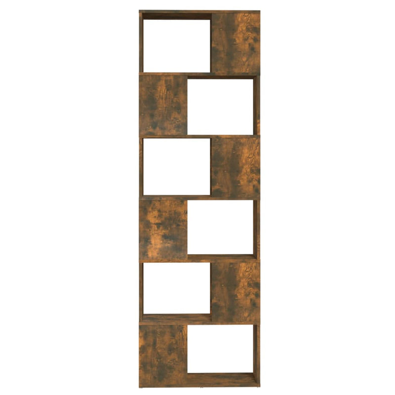 vidaXL füstös tölgy színű térelválasztó könyvszekrény 60x24x186 cm