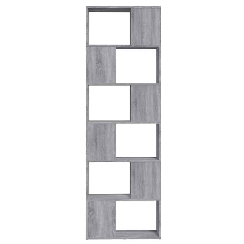 vidaXL szürke sonoma színű térelválasztó könyvszekrény 60x24x186 cm