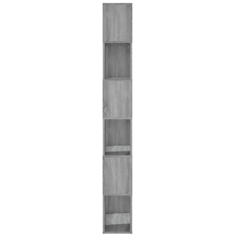 vidaXL szürke sonoma színű térelválasztó könyvszekrény 60x24x186 cm
