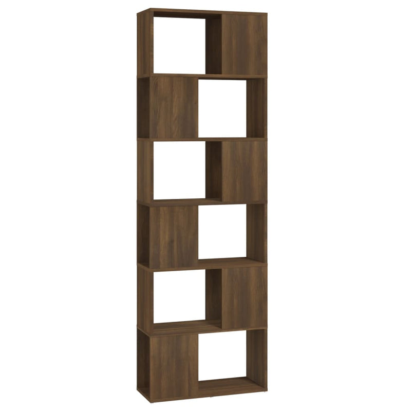 vidaXL barna tölgy könyvszekrény/térelválasztó 60 x 24 x 186 cm