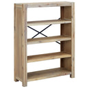 vidaXL 4 szintes tömör akácfa könyvespolc 80 x 30 x 110 cm