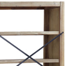 vidaXL 4 szintes tömör akácfa könyvespolc 80 x 30 x 110 cm