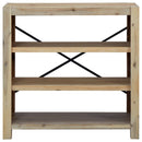 vidaXL 3-szintes tömör akácfa könyvespolc 80 x 30 x 80 cm