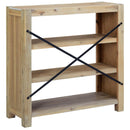 vidaXL 3-szintes tömör akácfa könyvespolc 80 x 30 x 80 cm