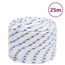 vidaXL fehér polipropilén hajókötél 18 mm 25 m