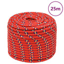 vidaXL piros polipropilén hajókötél 14 mm 25 m