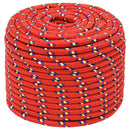 vidaXL piros polipropilén hajókötél 14 mm 25 m
