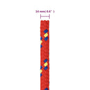 vidaXL piros polipropilén hajókötél 14 mm 25 m