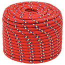 vidaXL piros polipropilén hajókötél 14 mm 100 m