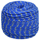 vidaXL kék polipropilén hajókötél 10 mm 25 m