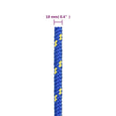 vidaXL kék polipropilén hajókötél 10 mm 25 m