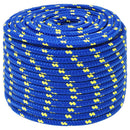 vidaXL kék polipropilén hajókötél 12 mm 100 m