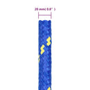 vidaXL kék polipropilén hajókötél 20 mm 25 m