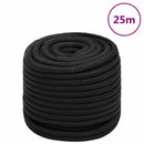 vidaXL teljesen fekete polipropilén hajókötél 18 mm 25 m