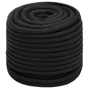 vidaXL teljesen fekete polipropilén hajókötél 18 mm 25 m