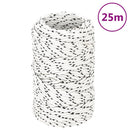 vidaXL fehér poliészter fonott csónakkötél 2 mm x 25 m
