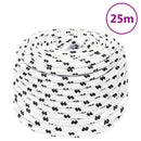 vidaXL fehér poliészter fonott csónakkötél 6 mm x 25 m