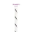 vidaXL fehér poliészter fonott csónakkötél 10 mm x 25 m