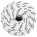 vidaXL fehér poliészter fonott csónakkötél 12 mm x 25 m