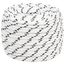 vidaXL fehér poliészter fonott csónakkötél 14 mm x 25 m