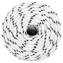 vidaXL fehér poliészter fonott csónakkötél 14 mm x 25 m