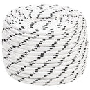 vidaXL fehér poliészter fonott csónakkötél 14 mm x 100 m