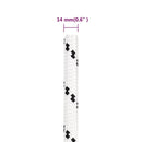 vidaXL fehér poliészter fonott csónakkötél 14 mm x 100 m